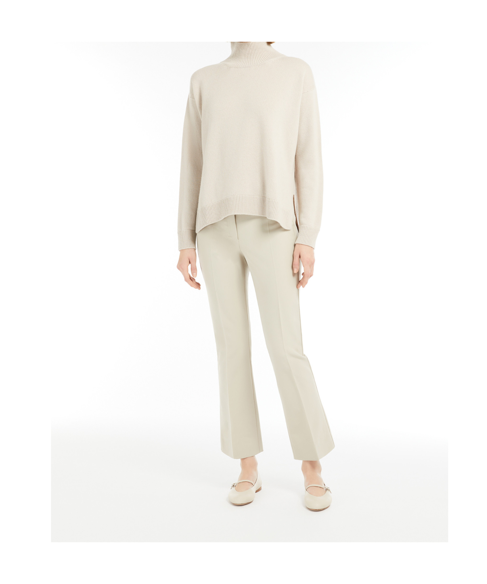 Max Mara Belt-loop Casual Pants In Nude