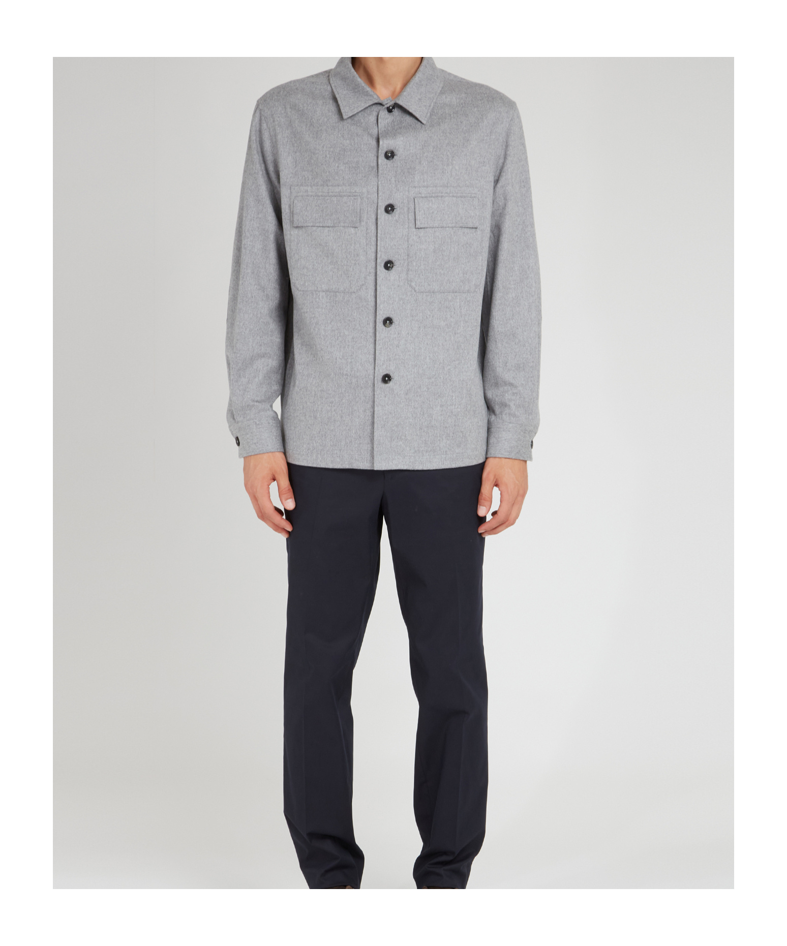 ZEGNA ZEGNA LONG-SLEEVED BUTTONED OVERSHIRT