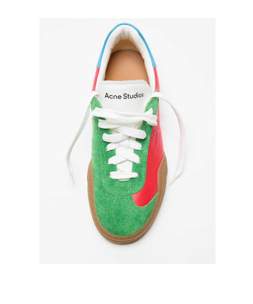 Acne Studios Men Leather Low-top Sneakers In Multicolor
