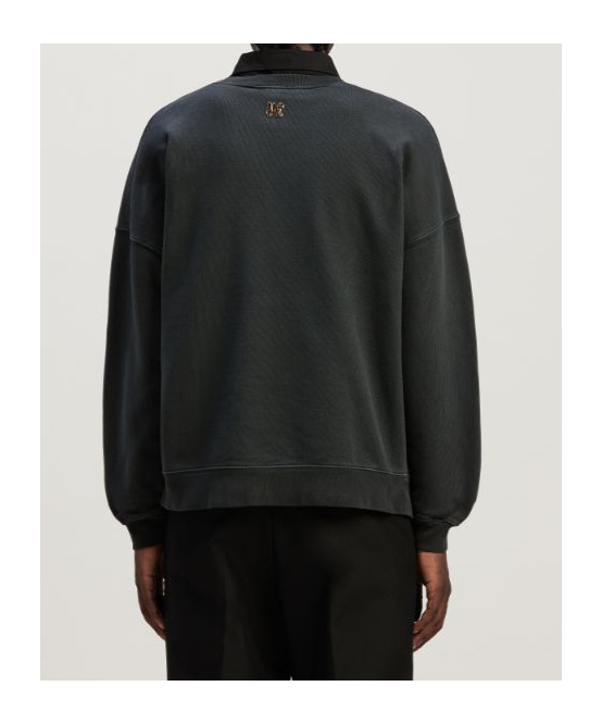 Shop Palm Angels Logo Printed Crewneck Sweatshirt In Black