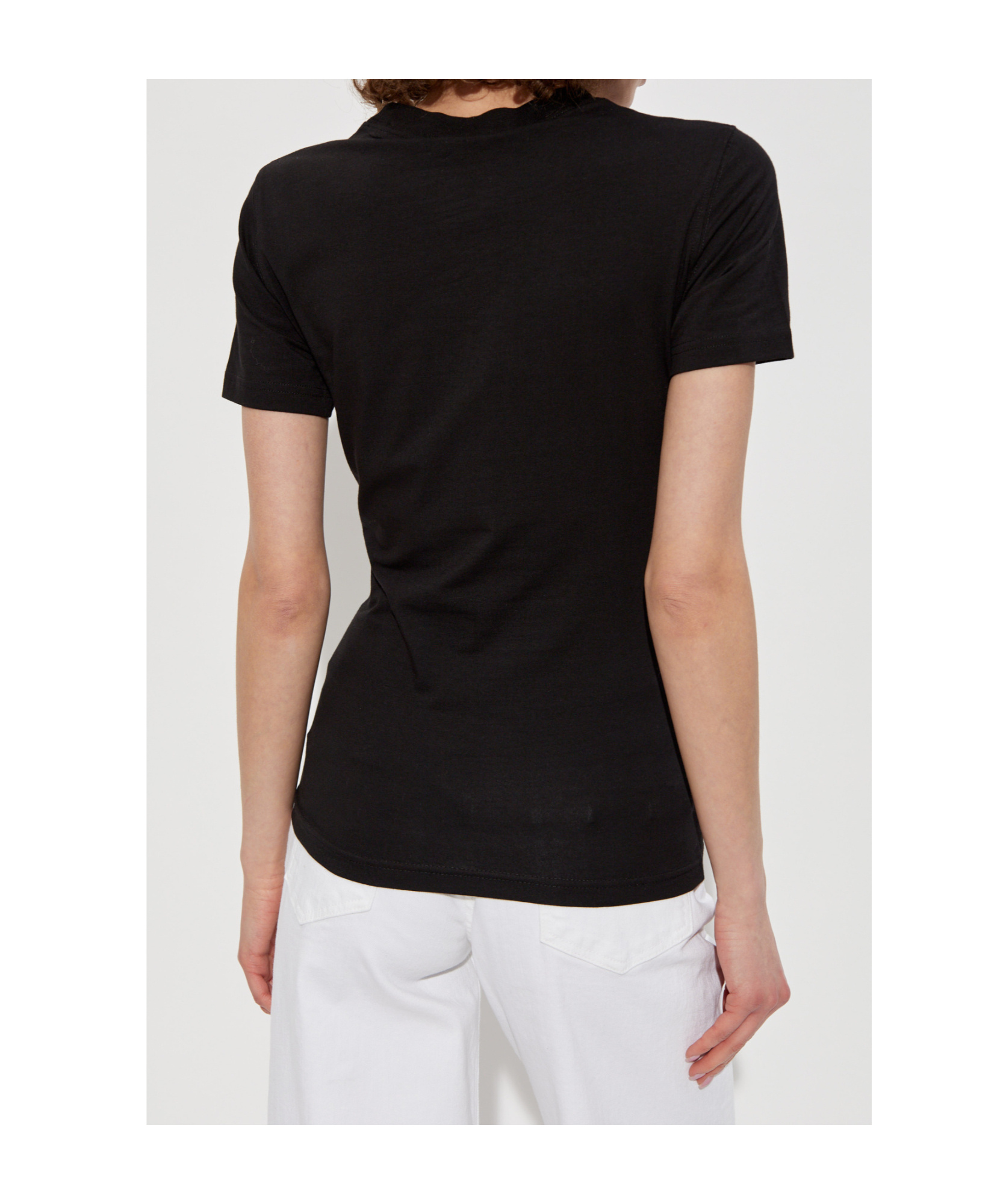 Versace Jeans Logo-print T-shirt In Black