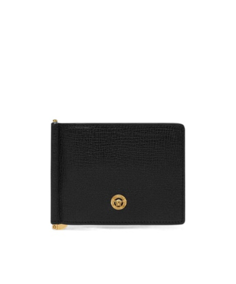 Versace - Black Medusa Biggie Bifold Leather Wallet - Men's In Black