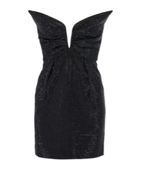 Roland Mouret Crystal-embellished Minidress In Black