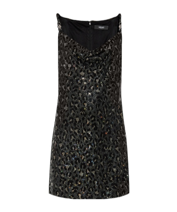 Versace Sleeveless Dress In Black