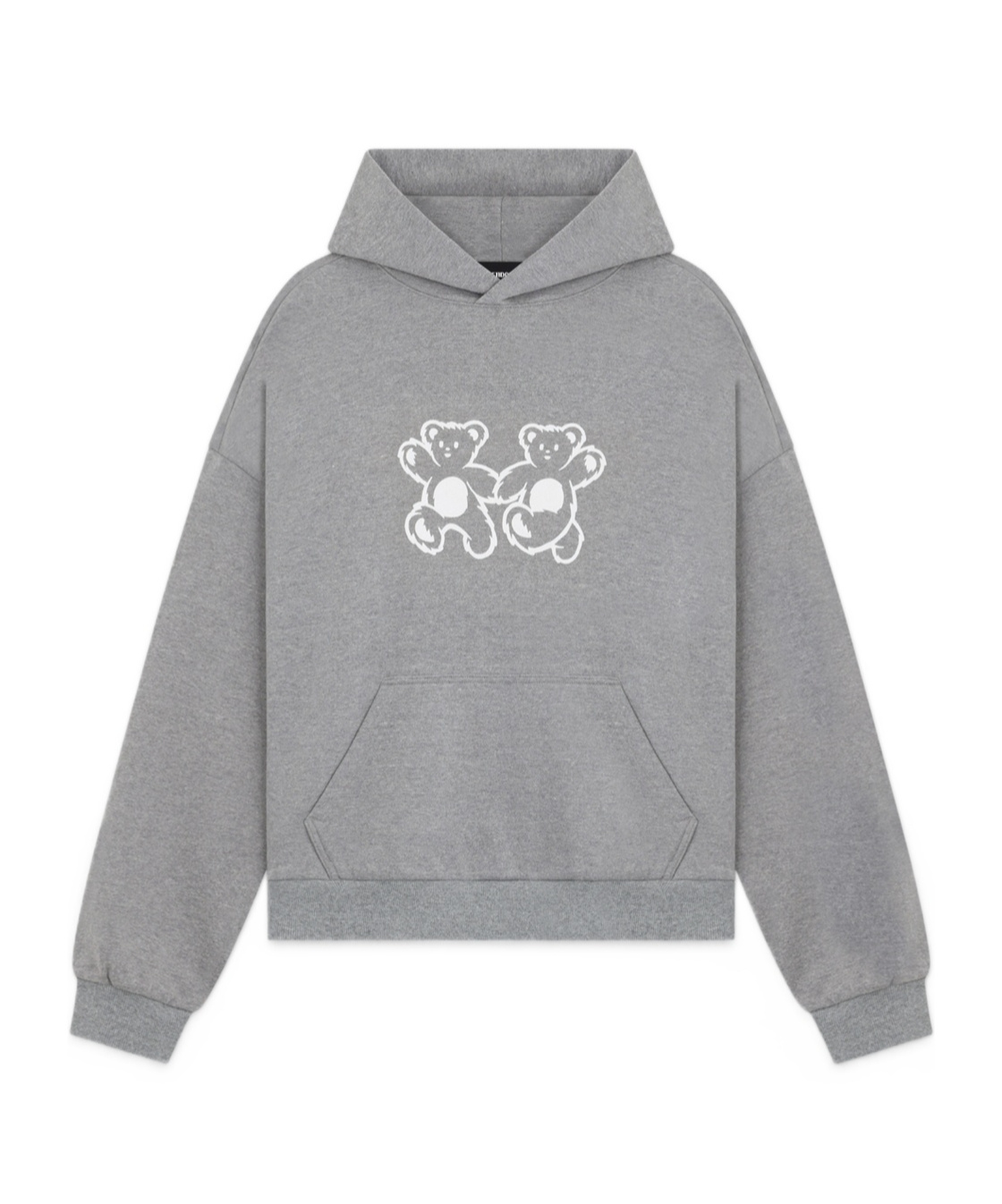 We11 Done Long-sleeved Hooded Hoodie In Gray