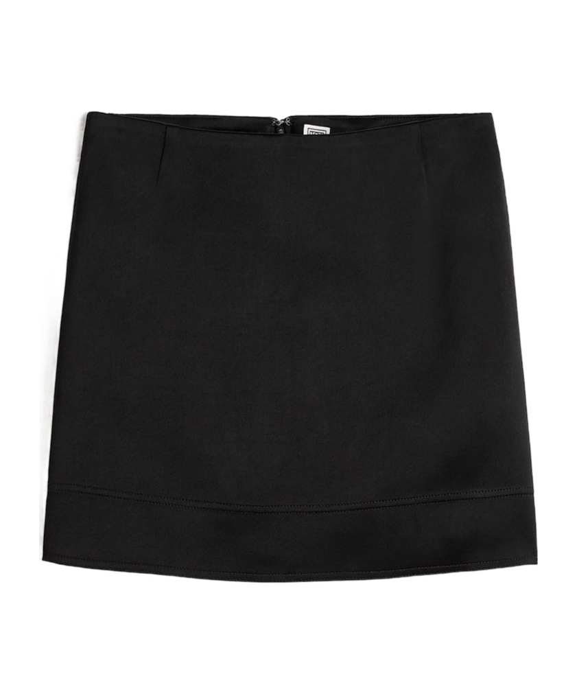 Totême Concealed Rear Zipper Skirt In Black