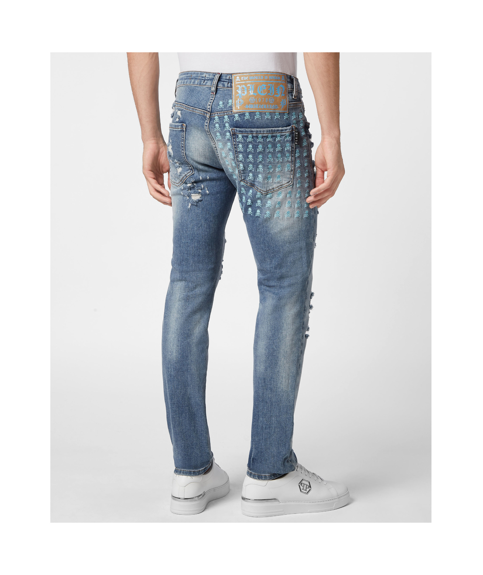 PHILIPP PLEIN BELT-LOOP JEANS
