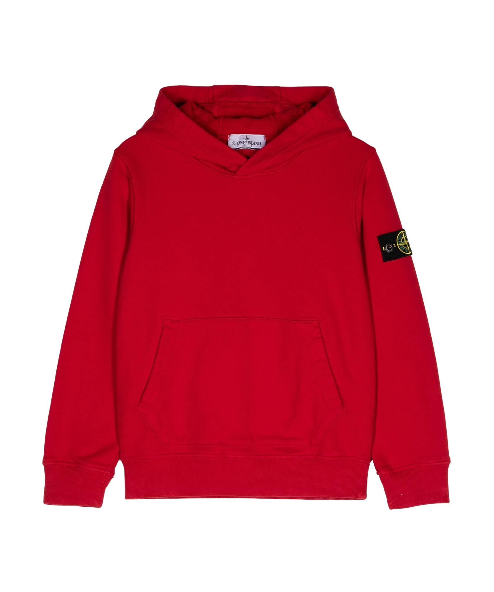 Stone Island Hooded Sweater In Red