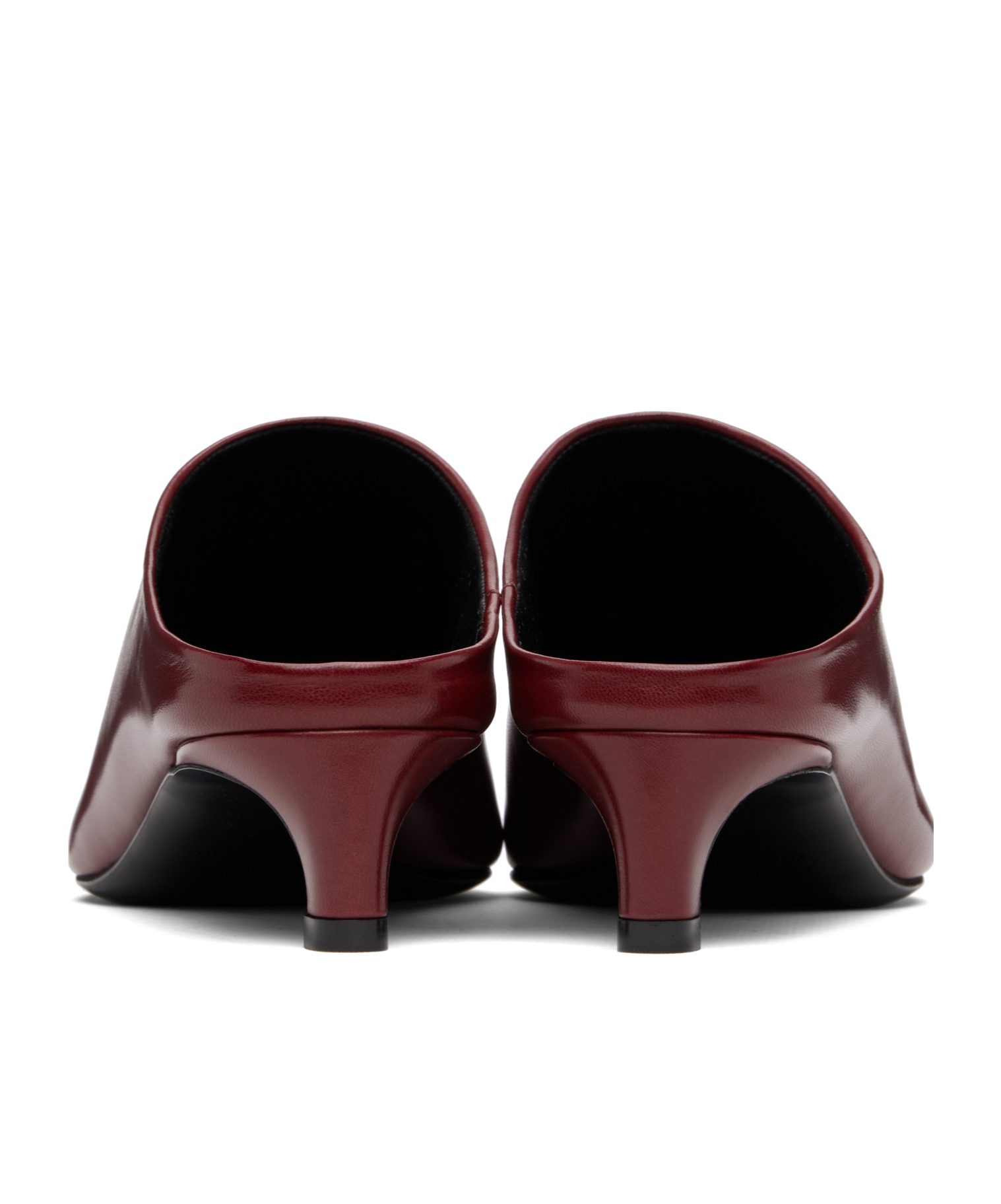 Jil Sander Red Pointed Toe Mule Heels In Red