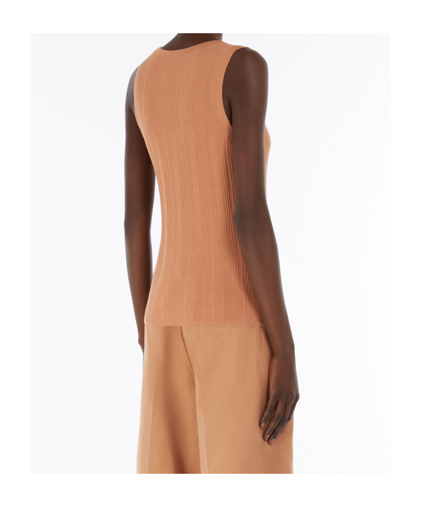 Weekend Max Mara Crew Neck Vest In Nude