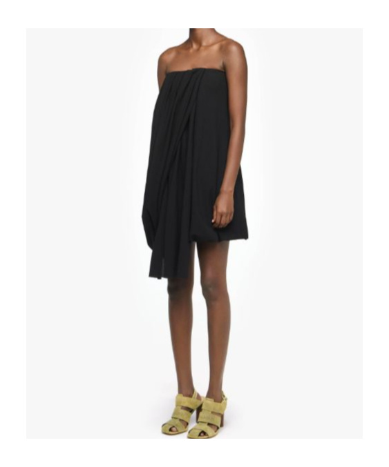 Jw Anderson Draped Bustier Dress In Black