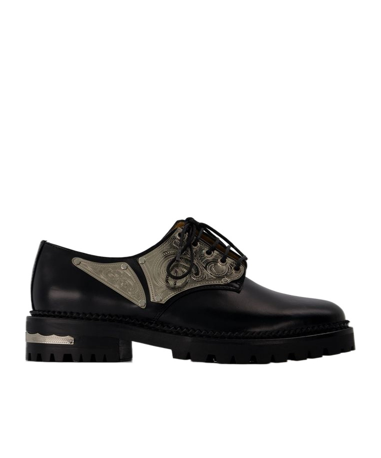 Toga Laced Derby Shoes In Black