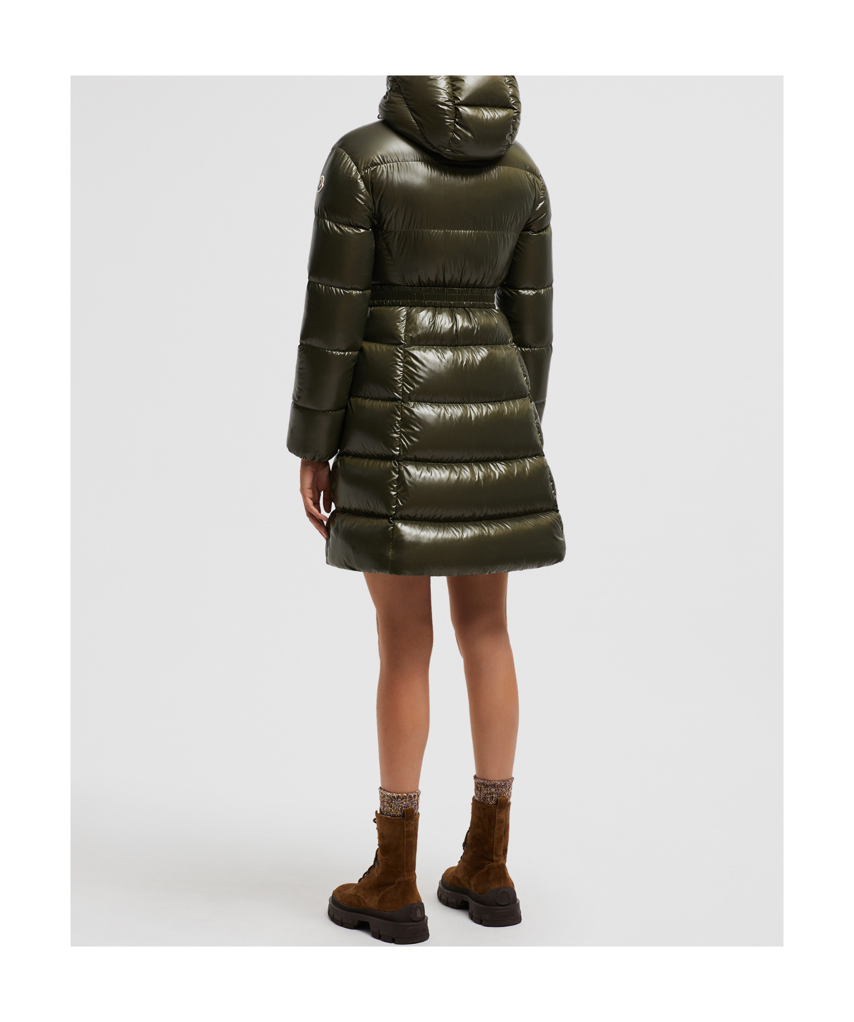 Moncler Doudoune Longue Bellevue In Green