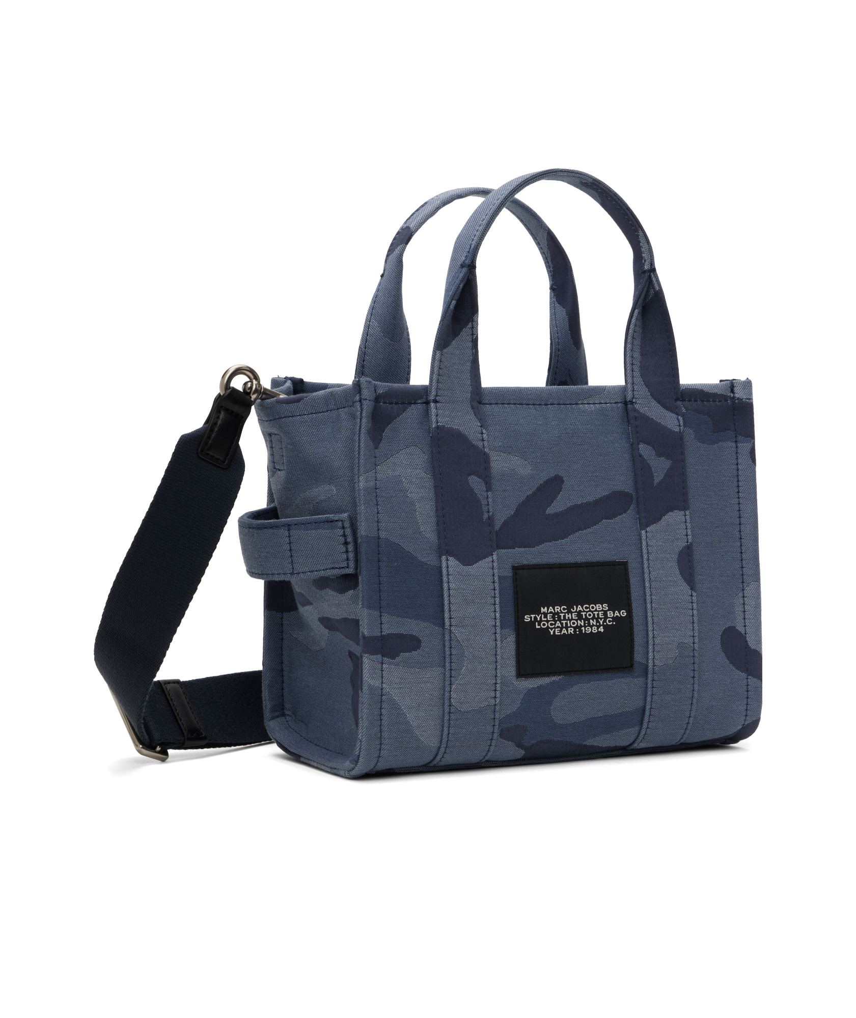 Marc Jacobs Jacquard Camo Small Tote Bag In Blue