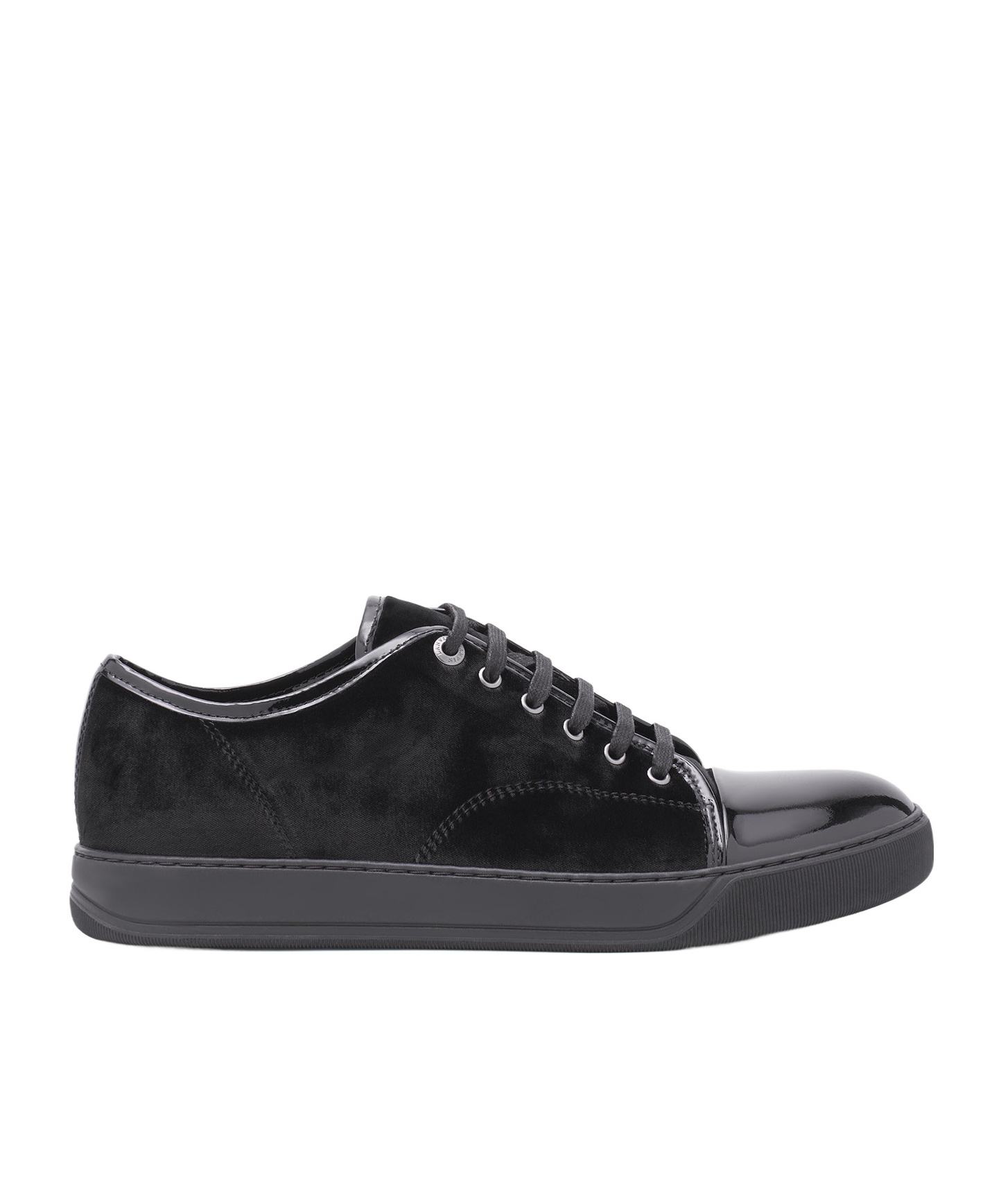 Lanvin Dbb1 Panelled Leather Low-top Sneakers In Black