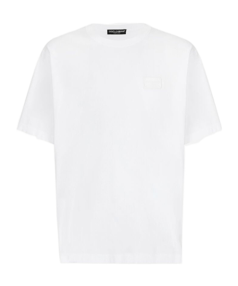 Dolce & Gabbana Short Sleeve Crew-neck T-shirt In White