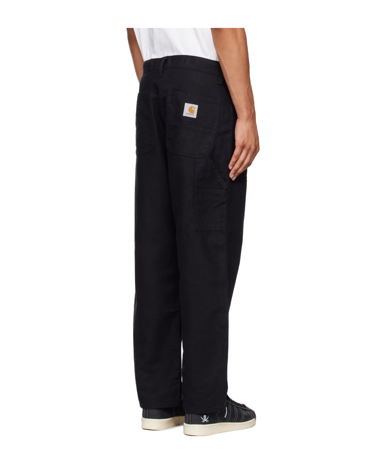 Carhartt Relaxed Tapered Double Knee Pants In Cotton In Black