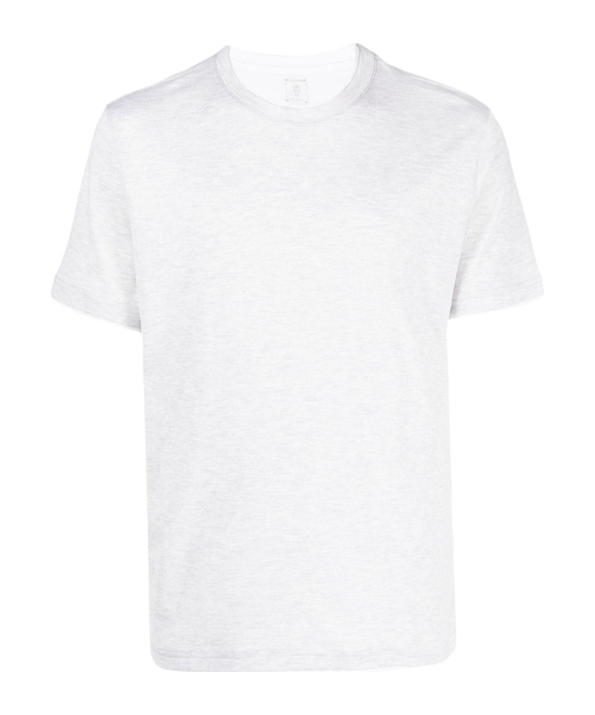 Eleventy Hem And Collar Contrast T-shirt In White