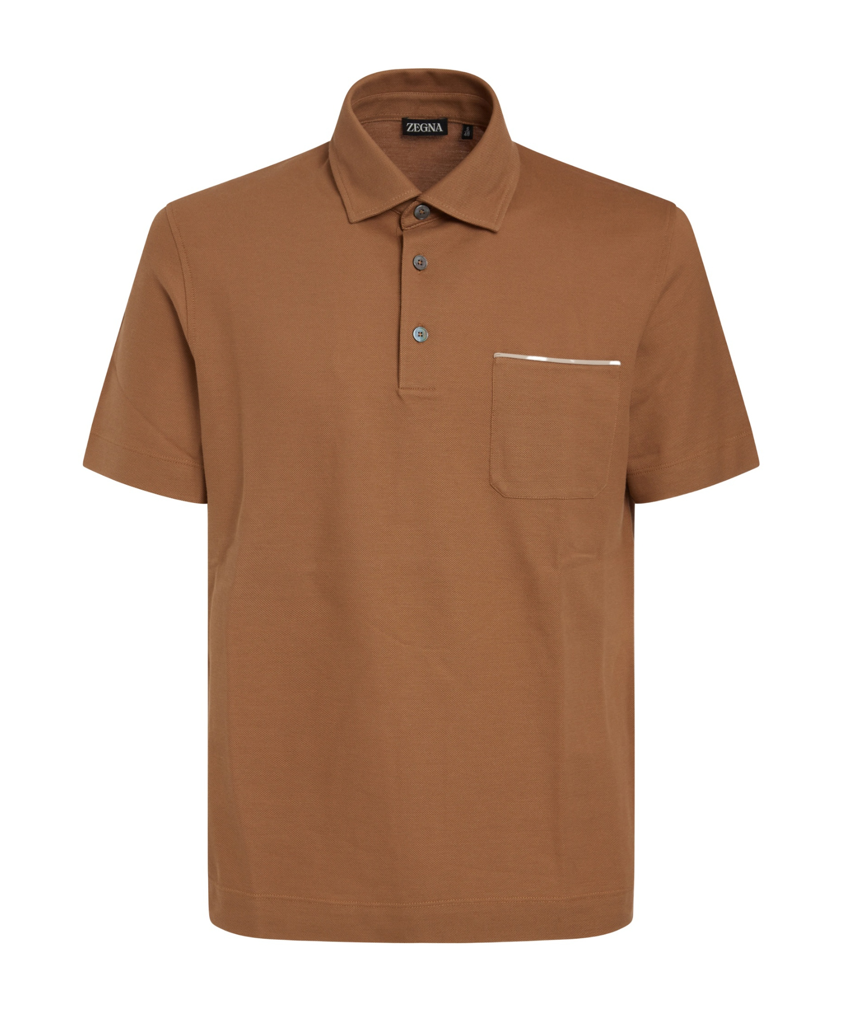 Shop Zegna Short-sleeved Polo Shirt In Brown