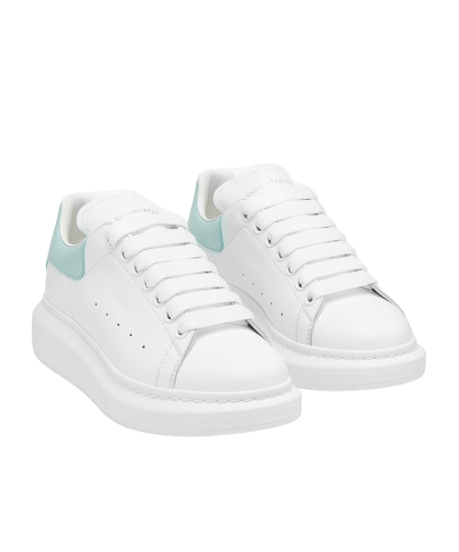 Alexander Mcqueen Leather Sneakers With Thick Sole And Perforated Design