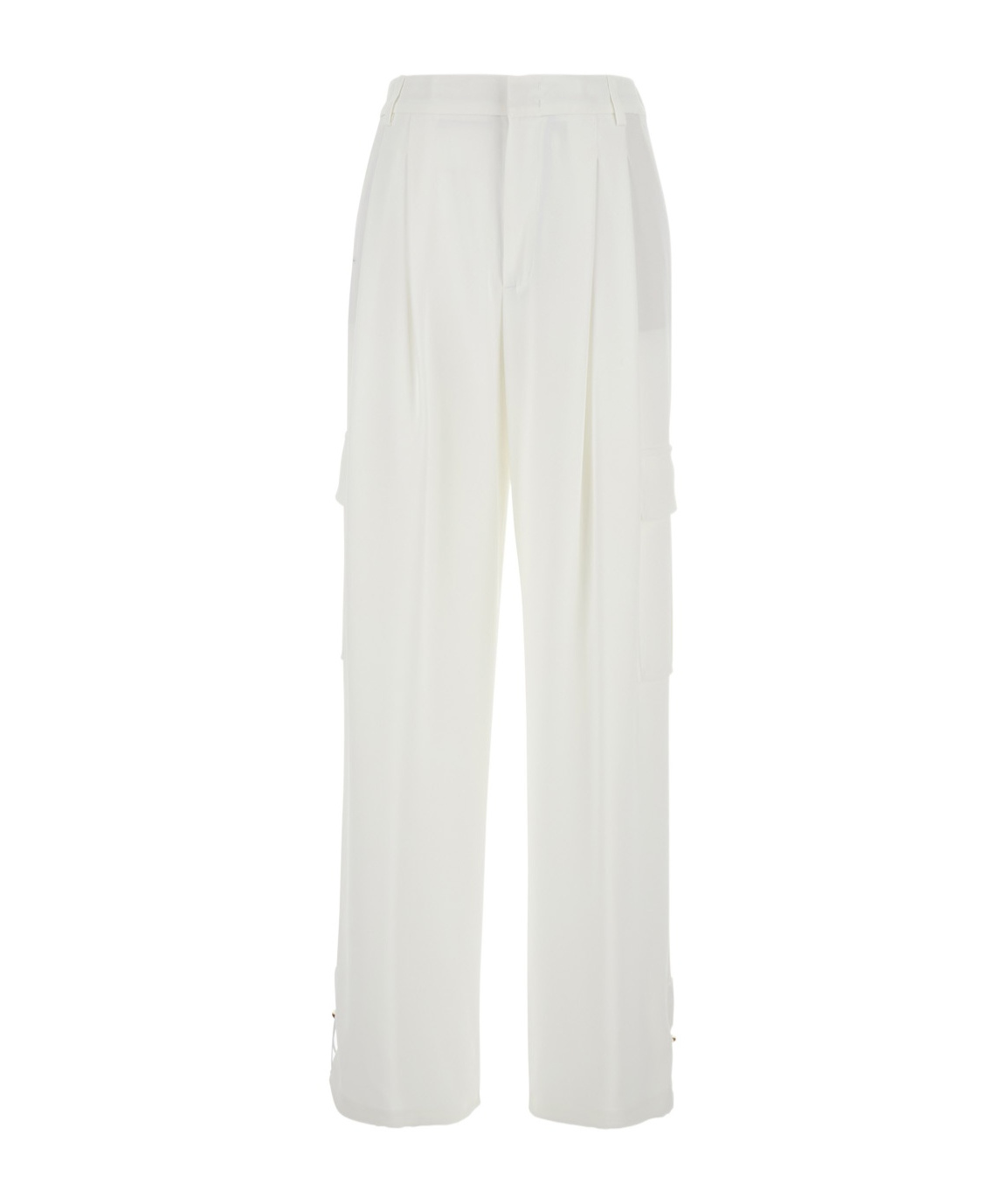 Eleventy 'combat' White Trousers With Double Pence Detail In White