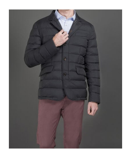 Moorer Zayn Padded Button-front Jacket In Black