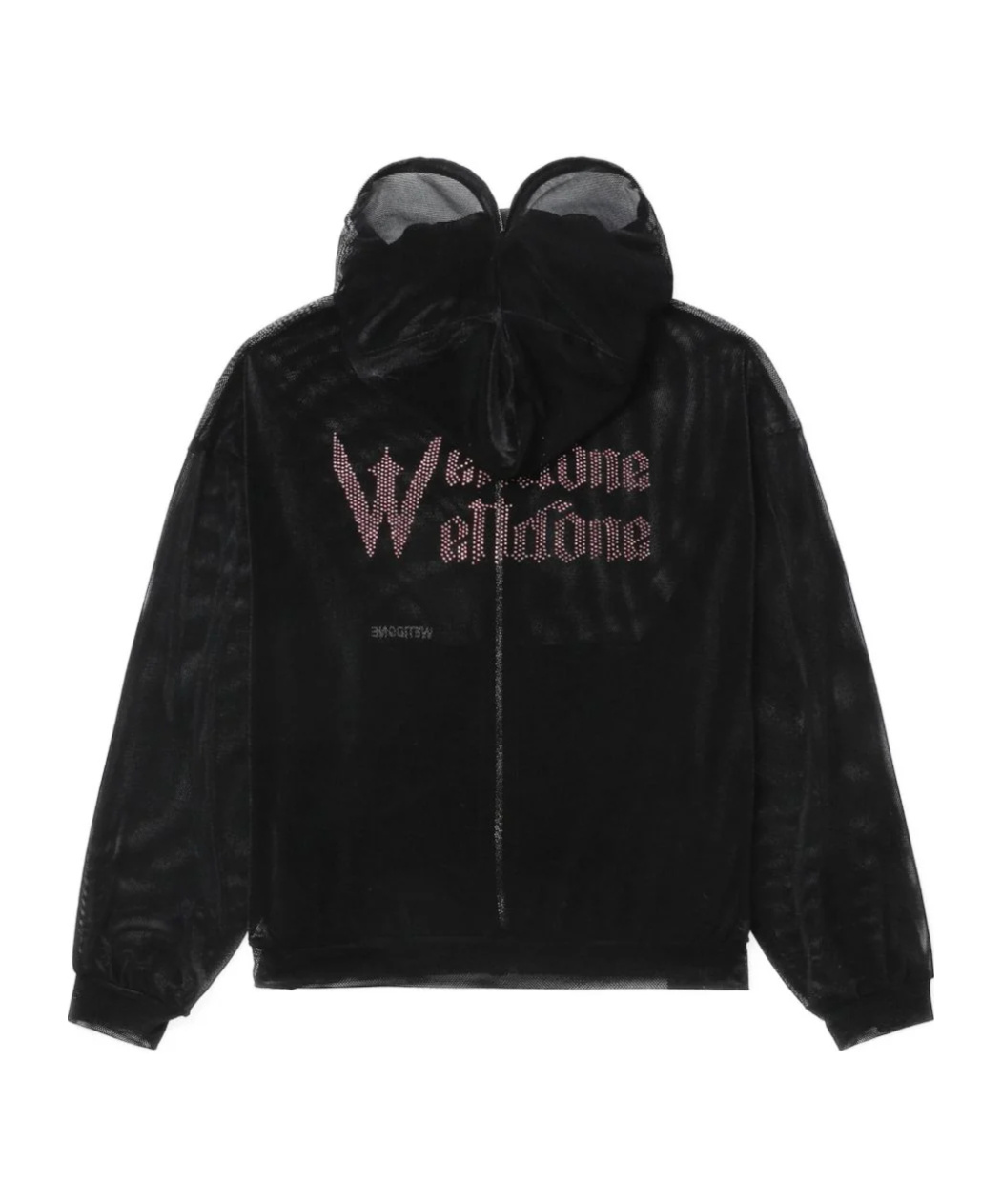 We11 Done Rhinestone-embellished Tulle Jacket In Black