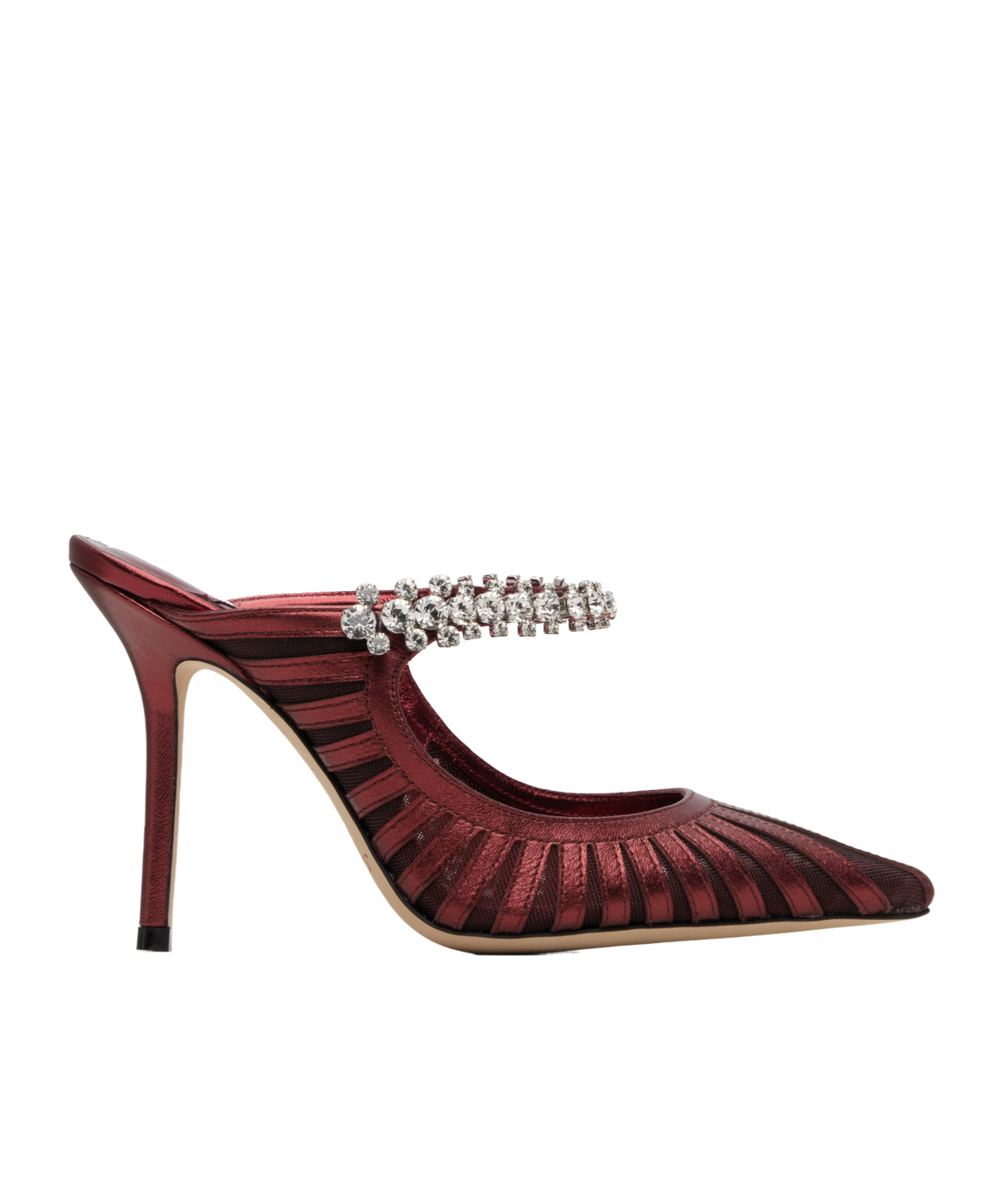 Jimmy Choo Bing 100 High Heels In Burgundy