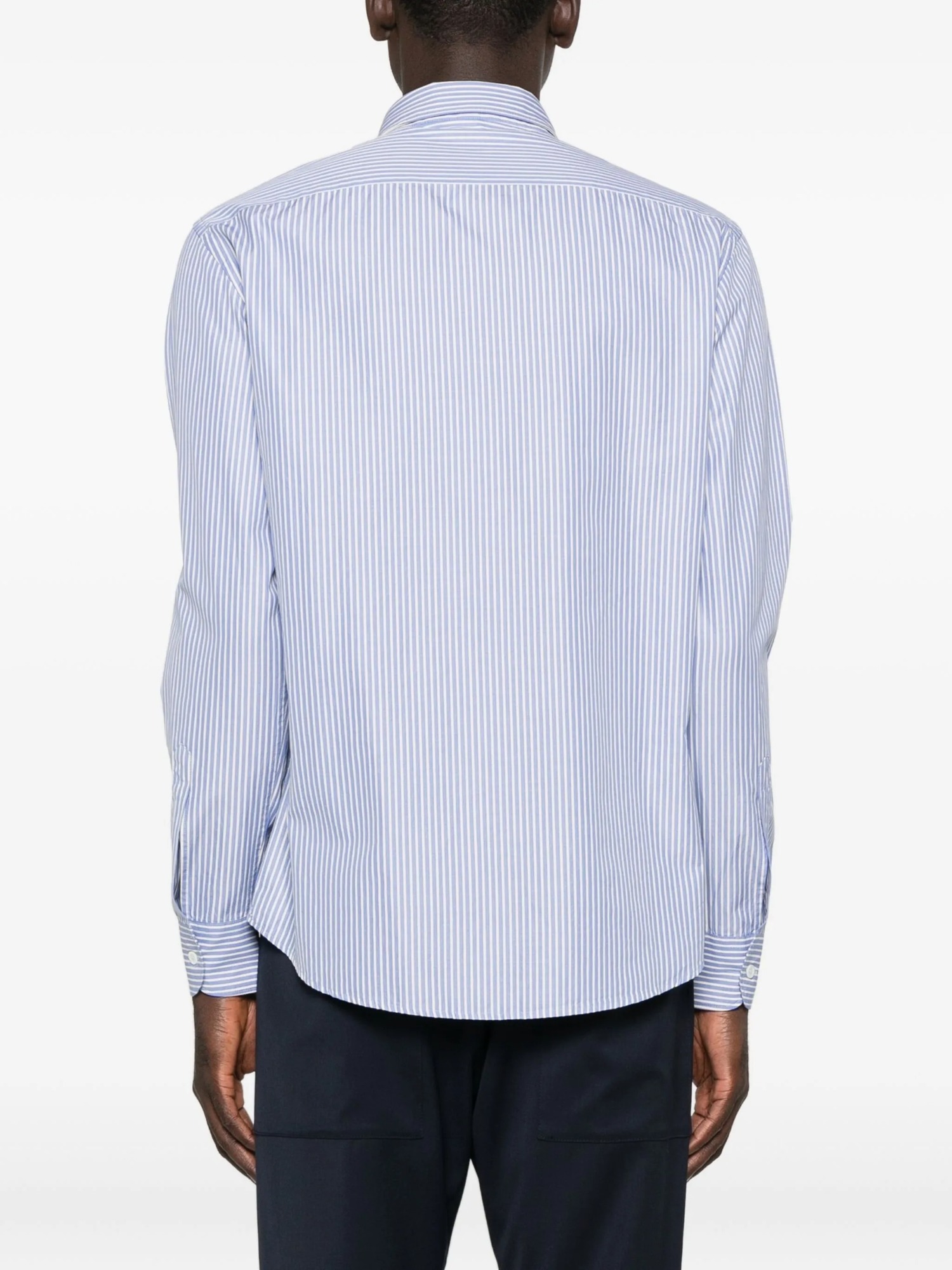 Barena Venezia Striped Long-sleeved Shirt In Blue