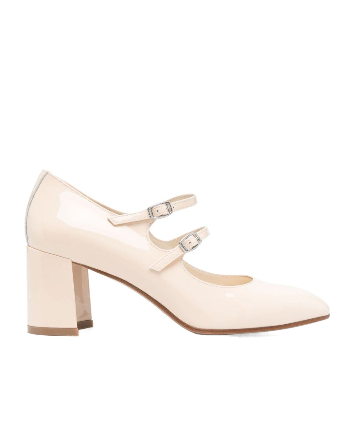 Carel Paris Alice Nude Patent Leather Shoes In Nude