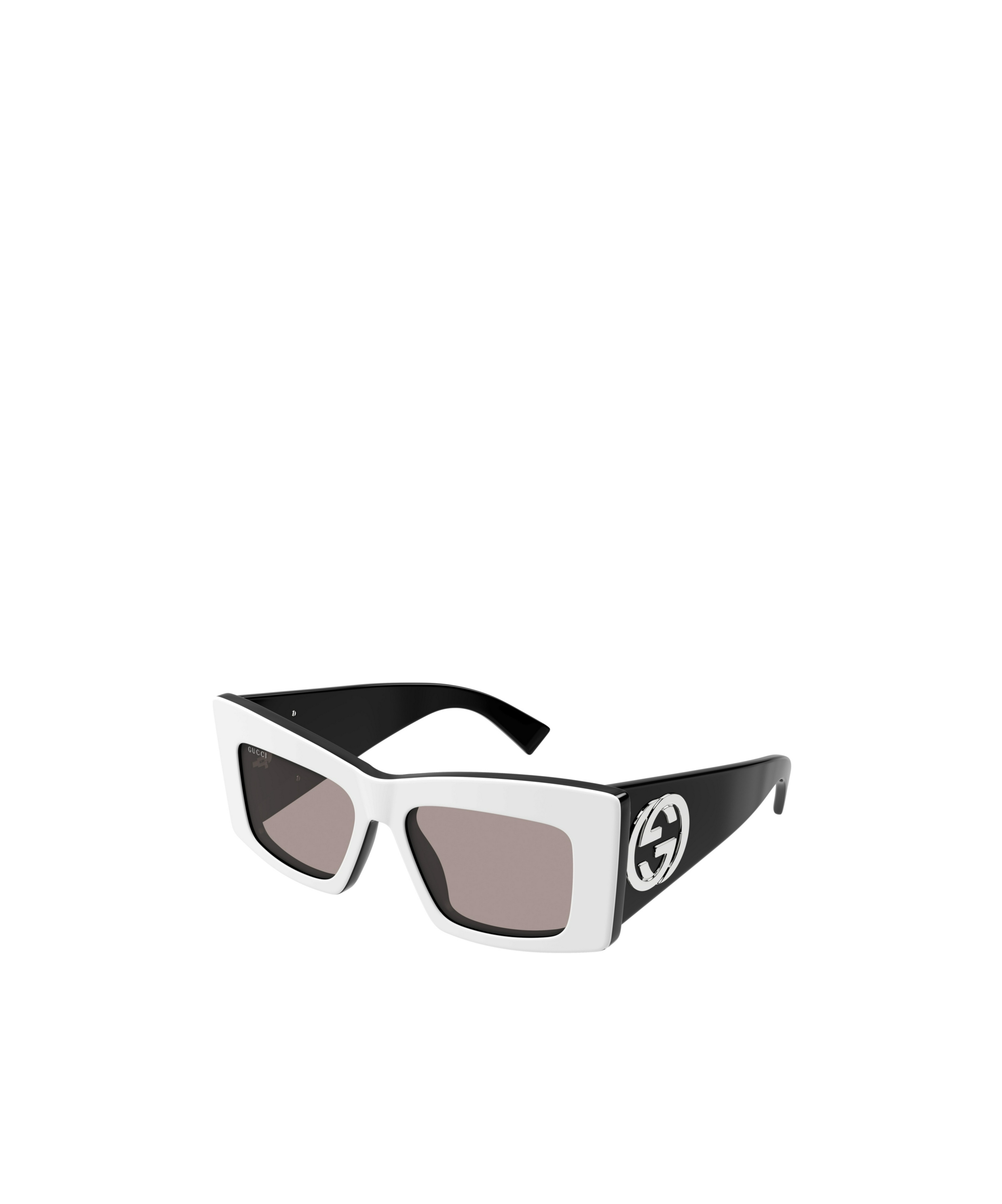 Gucci Geometric Frame Sunglasses In Black