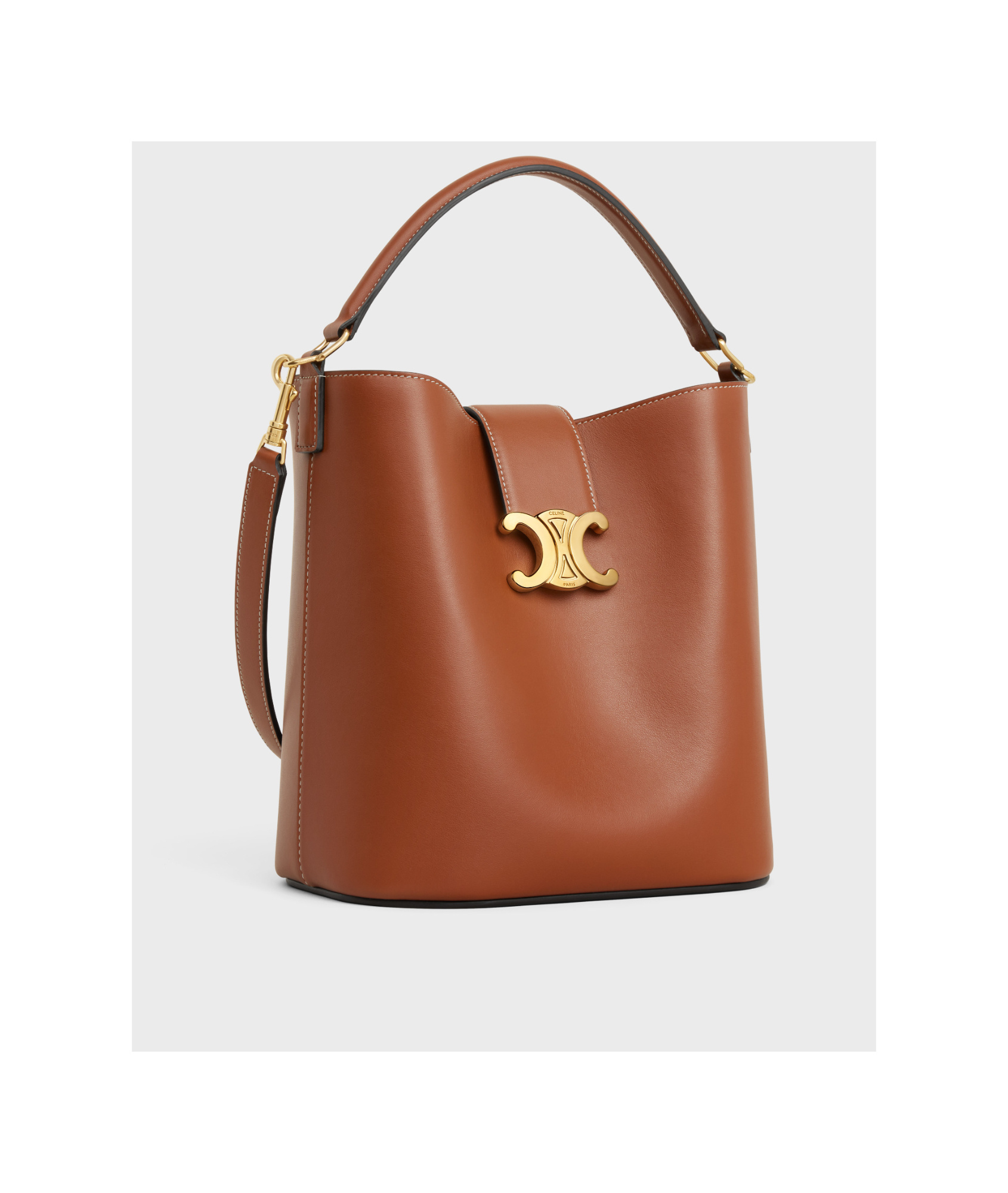 Celine Adjustable Shoulder Strap Shoulder Bag In Brown