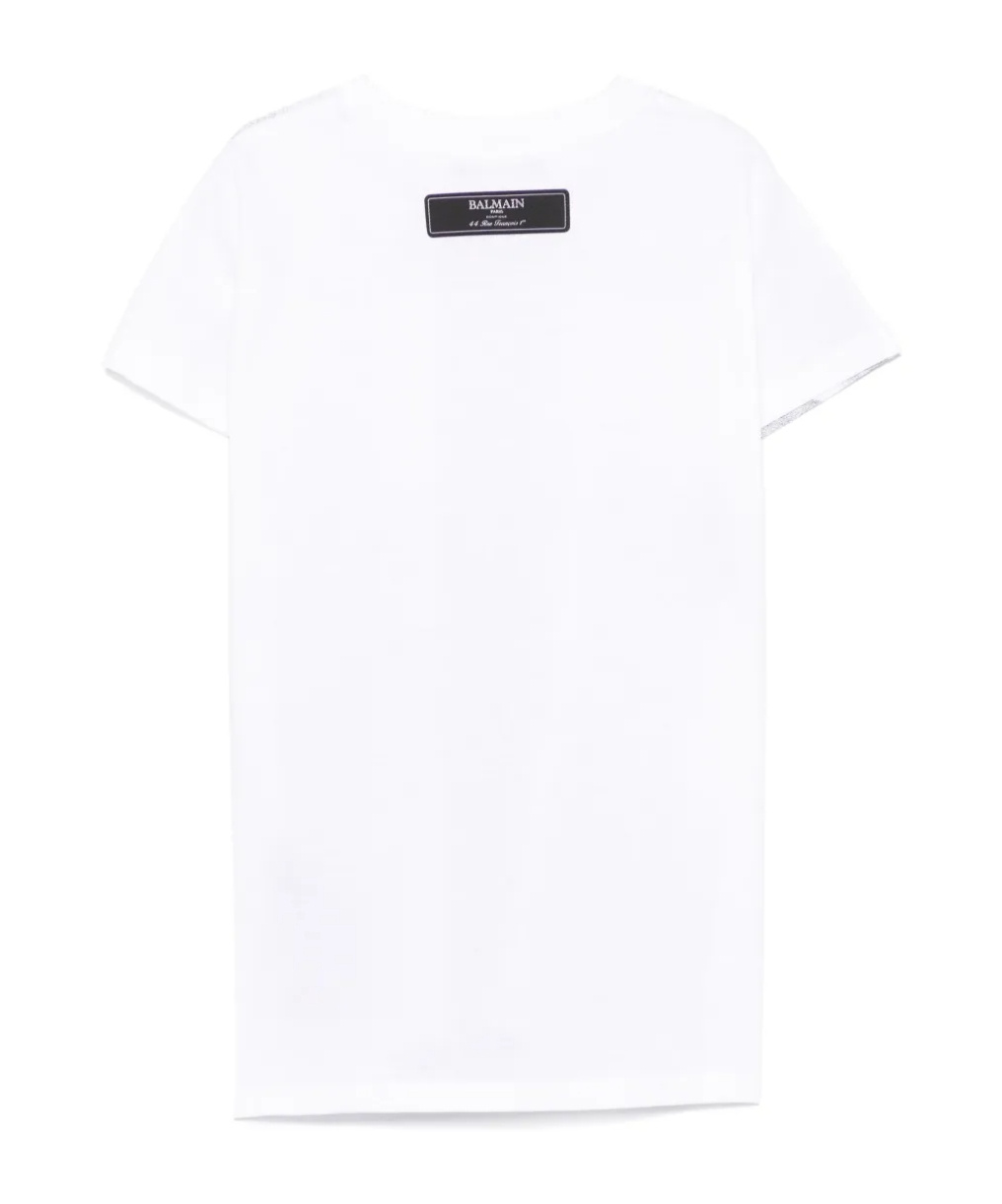 Shop Balmain Graphic-print T-shirt In White