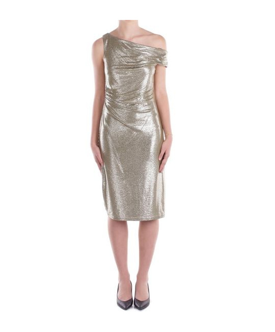 Shop Ralph Lauren One Shoulder Midi Dress