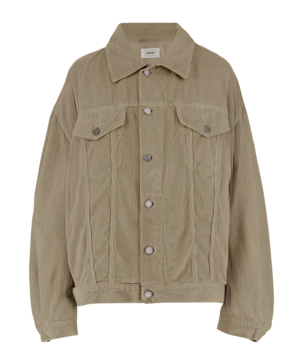 Haikure Corduroy Button-up Jacket In Brown