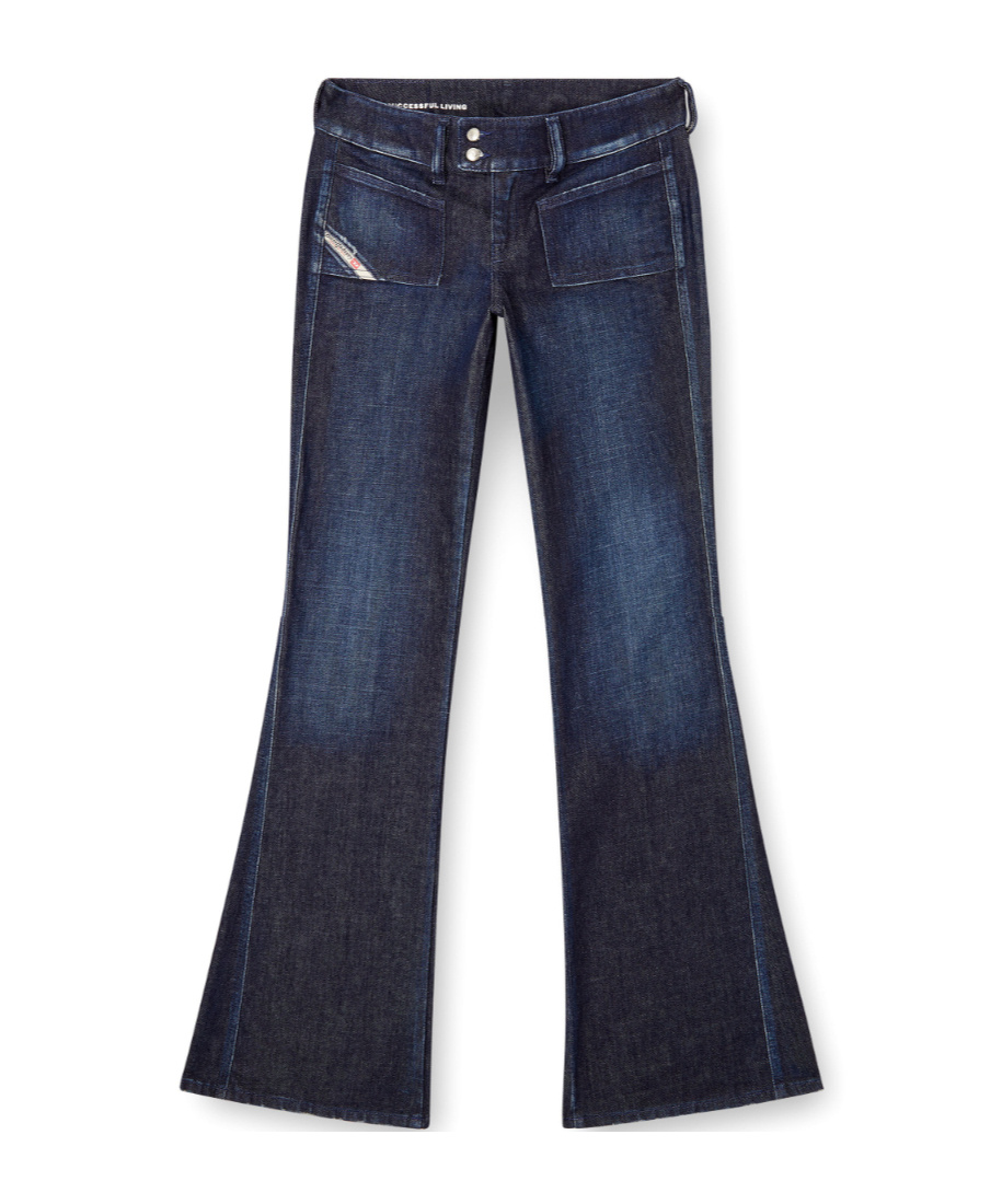 Diesel D-hush Bootcut Jeans In Blue