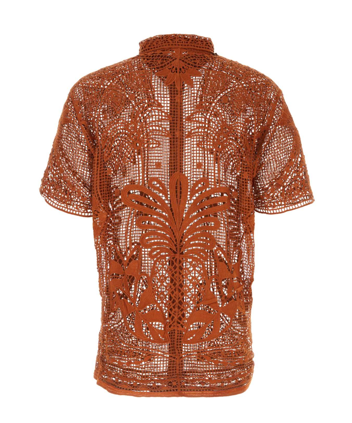FARM RIO FARM RIO INTRICATE LACE BUTTON-UP SHIRT 