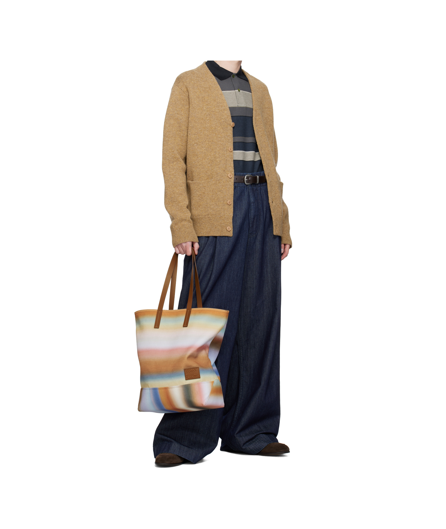Paul Smith Multicolor Smith Stripe Recycled-cotton Tote In Multicolor