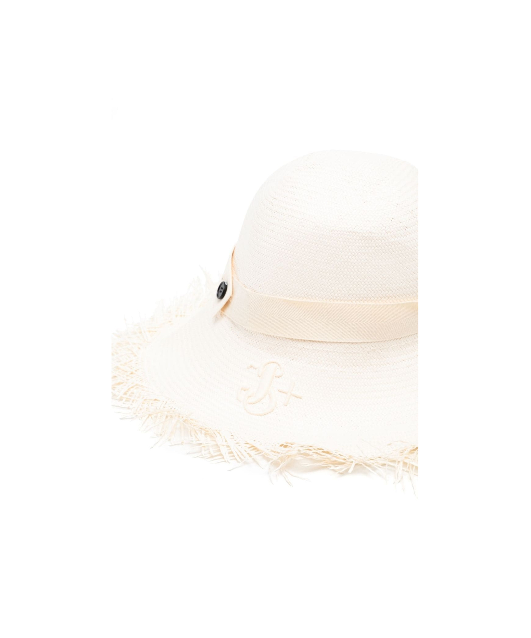 Jil Sander Off-white Fringed Hat