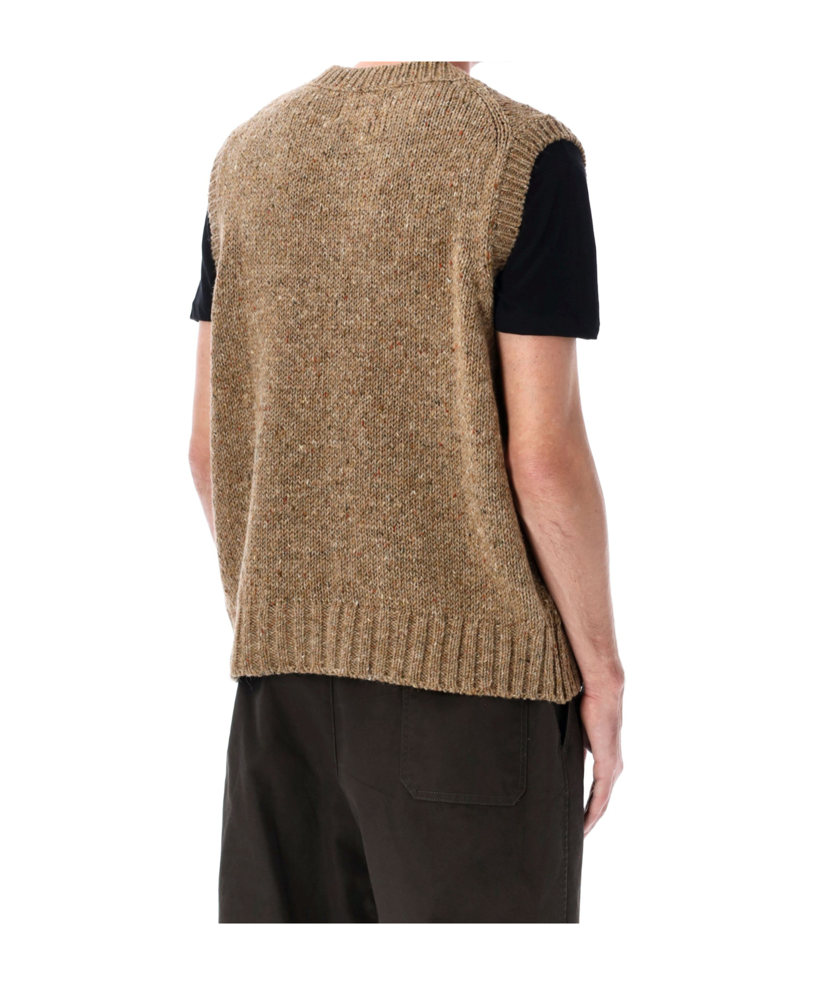 Howlin' Sleeveless V Neck Ribbed Knit Vest In Multi