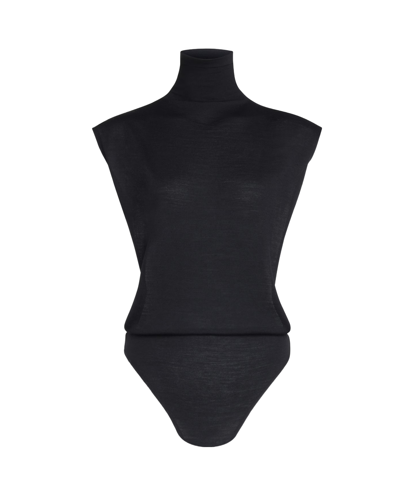 Shop Alaïa High-neck Wool Jumpsuit In Black