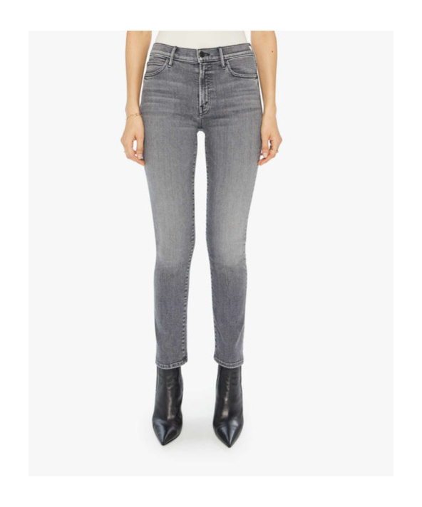 Mother The Rascal Ankle Fray Jeans In Gray