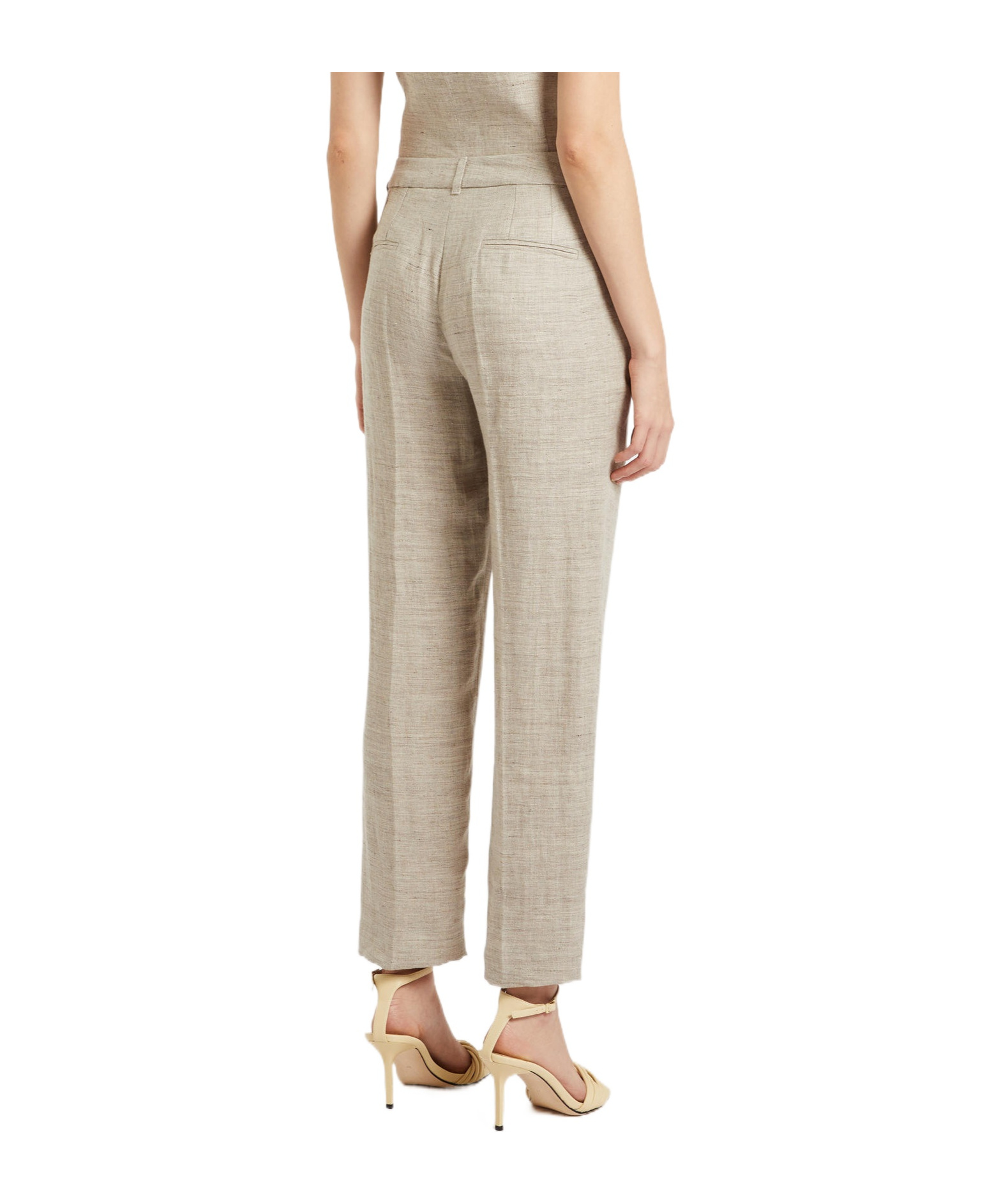 Marella Belt Loop Track Pants In Nude