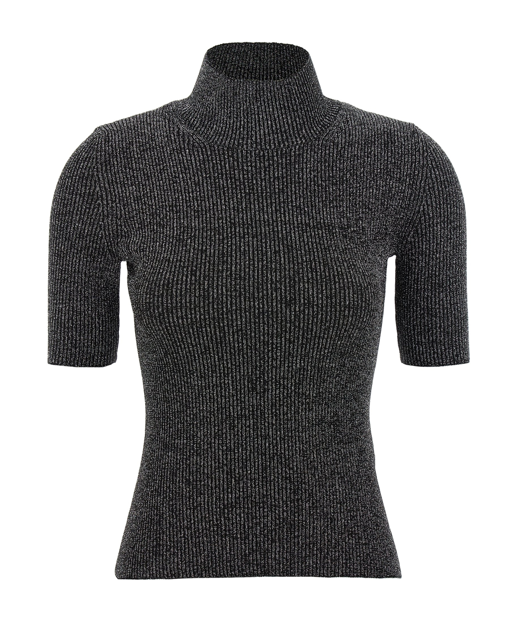 Missoni Silver Roll-neck Sweater In Black