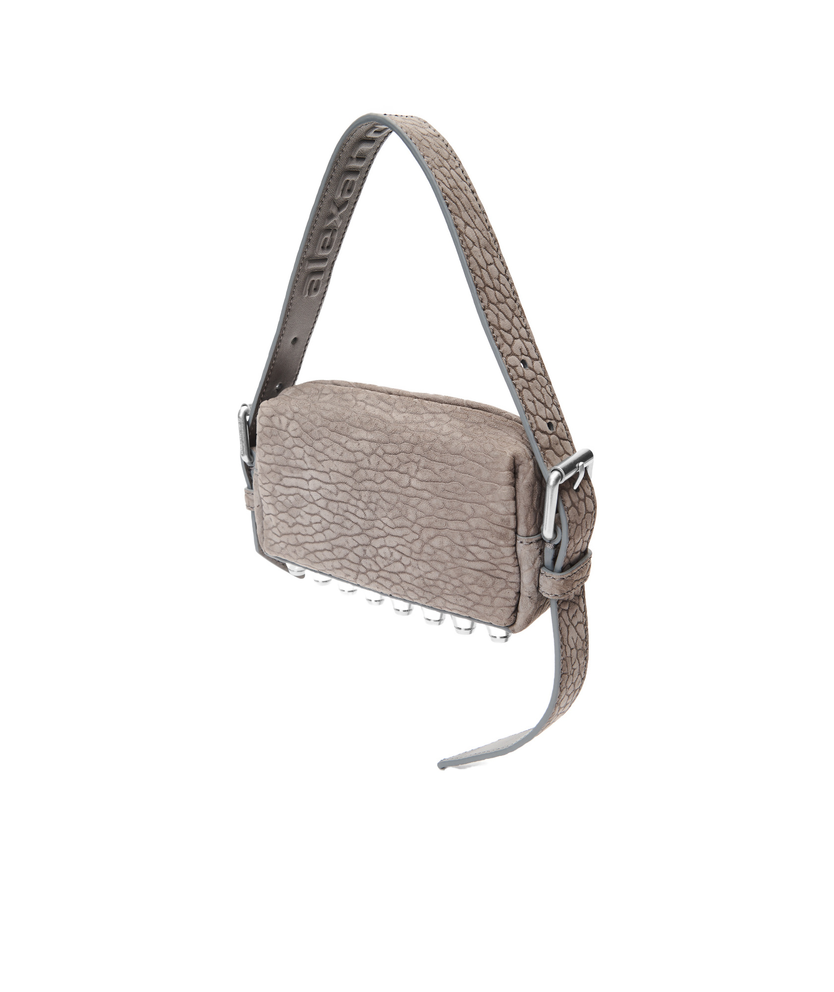 Alexander Wang Ricco Mini Crossbody Bag In Nubuck Leather In Nude