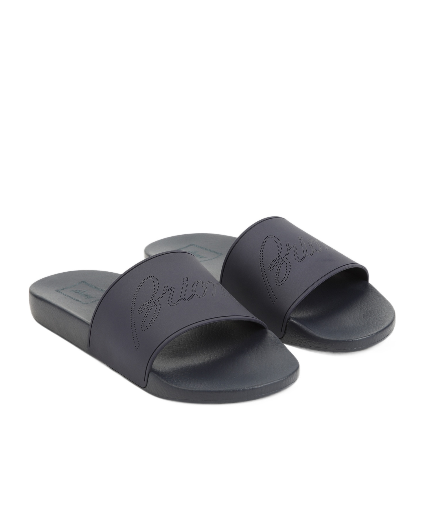 Brioni Men's Pool Sandals In Black