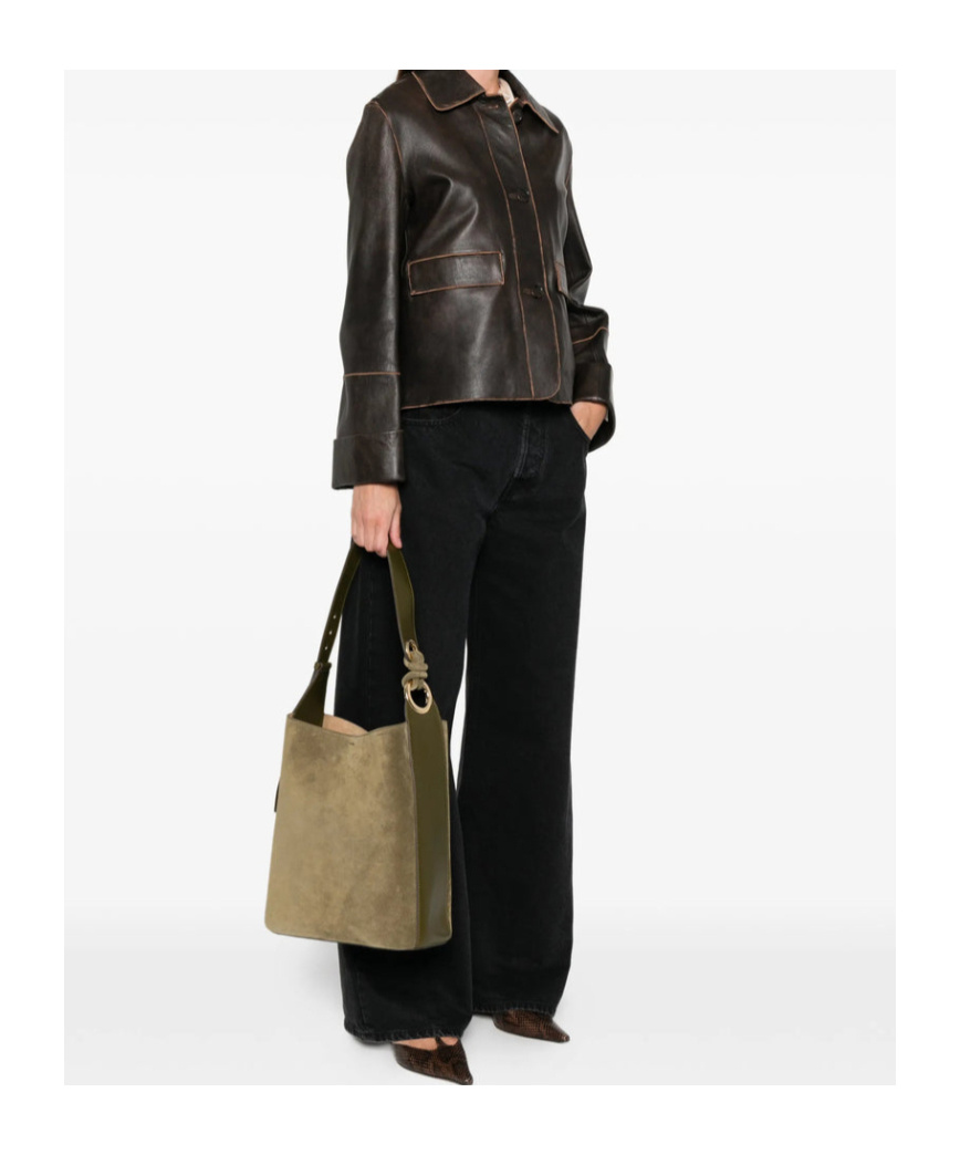 Anya Hindmarch Knot Detail Tote Bag In Green