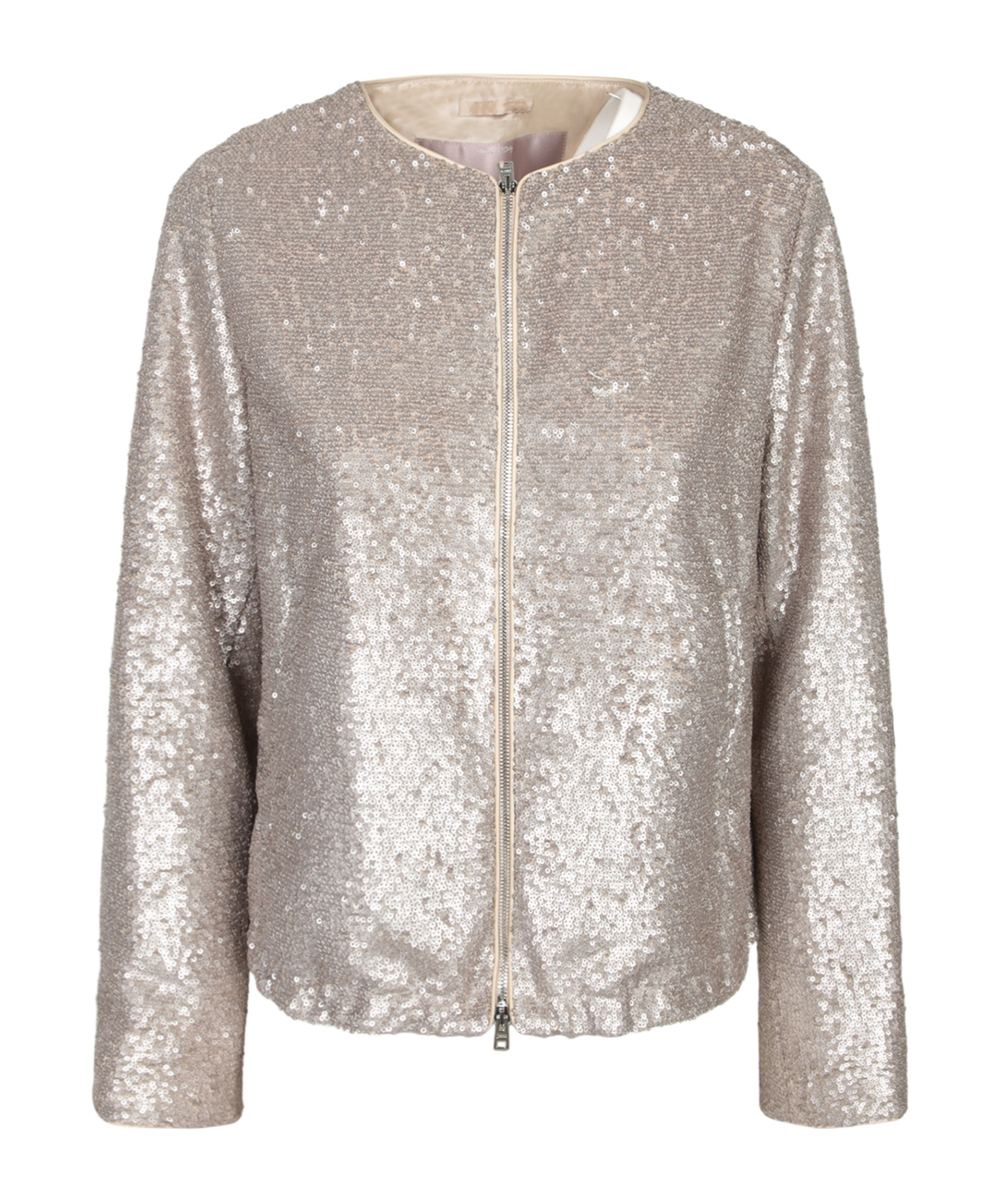 Herno Resort Sequin-embellished Bomber Jacket In Silver