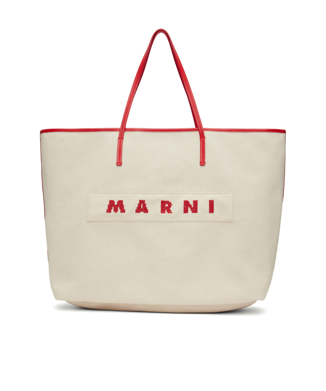 Marni Medium Janus Double-sided Handbag In Nude