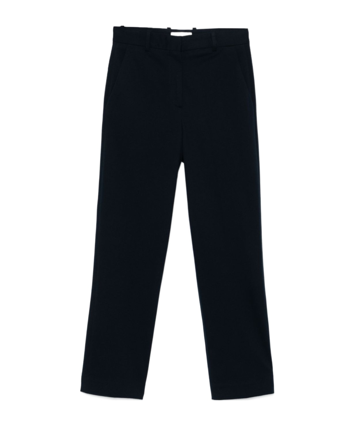 Shop Circolo 1901 Oxford Cropped Trousers In Black
